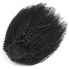 Mongolian Afro Kinky Curly Human Hair Ponytail Extension, 10–28 in, Drawstring Clip-In Remy Hair Ponytail view 2