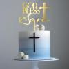 Party to Be Personalized Acrylic Cake Topper with Name, God Bless, Baptism, Communion, Cake Decoration (Design 03) view 1