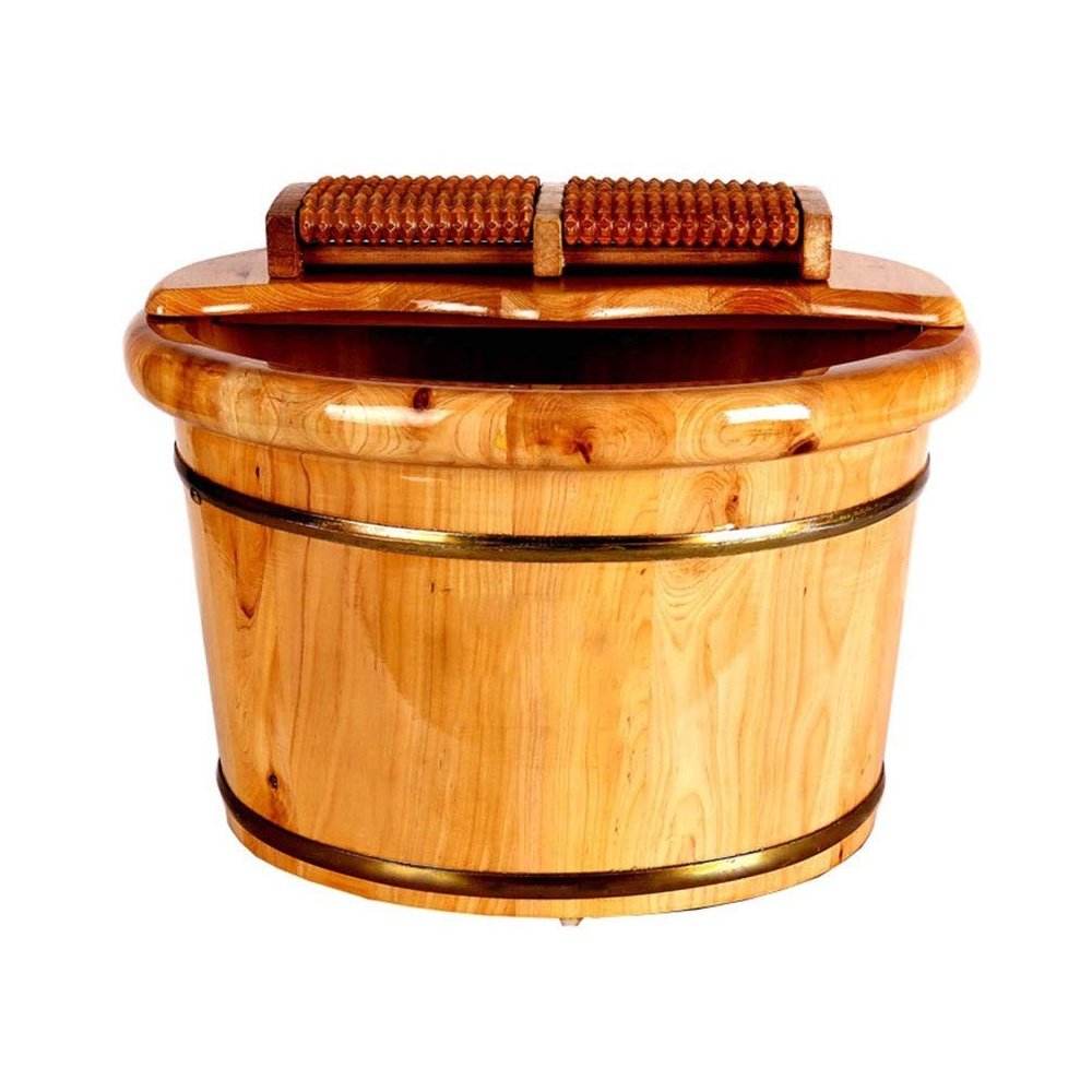 Wooden Foot Bath Bucket for Adults, Solid Wood Foot Soaking Basin, Large Foot Bath Tub, Easy to Use, Comfortable Jubilee Star of
