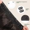 FESHFEN Secrets Long Wavy Hair Extensions, Invisible Hairpiece, Synthetic, Chocolate Brown/Mixed Dark Brown, 40 cm view 3