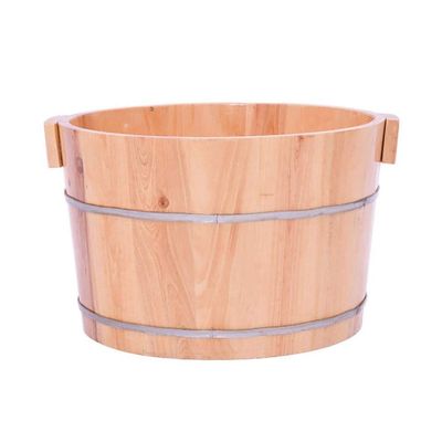 UYDJAKX Wooden Barrel Foot Bath Tub for Soaking Feet, Whirlpool Foot Bath Bucket and Basin for Adults, Wooden Pedicure Bucket, Size A