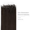 WENNALIFE Micro Ring Extensions Human Hair, 50g, 1g/Strand, 50cm, Light/Dark Brown view 2