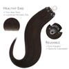 WENNALIFE Micro Ring Extensions Human Hair, 50g, 1g/Strand, 50cm, Light/Dark Brown view 3