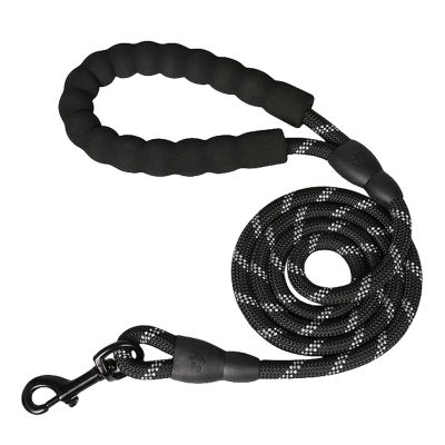 QIANDW Reflective Dog Leash, Long Lead, Black, 0.8 x 150 cm