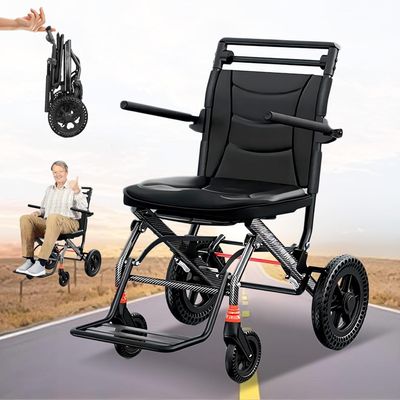 Folding Lightweight Transport Wheelchair with Footrests