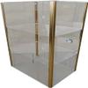 Acrylic Display Box with Transparent Protective Cover and Removable Cube, for Collectibles, Display Mannequins, Cosmetics and Perfume, Gold, 50 × 20 × 60.6 cm view 1