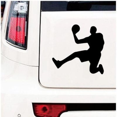 Car Stickers and Decals, 12 x 12 cm, Basketball Car Decals, Funny Motorcycle and Car Styling Vinyl Stickers (2 Pieces)