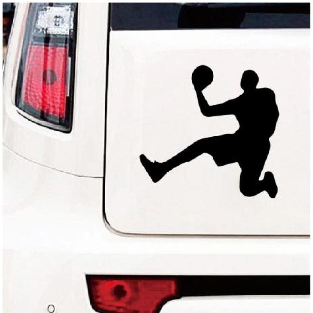 Car Stickers and Decals, 12 x 12 cm, Basketball Car Decals, Funny Motorcycle and Car Styling Vinyl Stickers (2 Pieces)