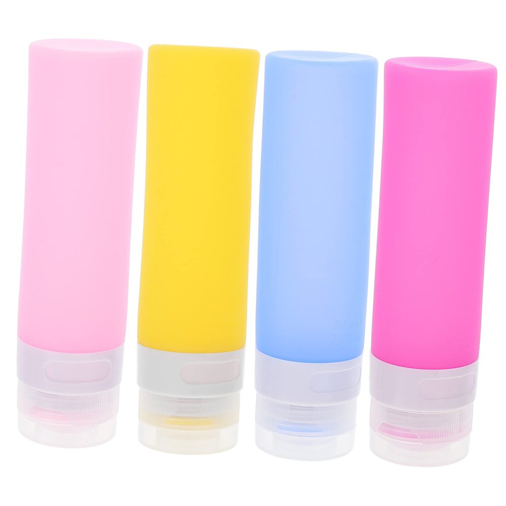 WOONEKY 80 ml Silicone Travel Bottles, Food-Grade Silicone, 1 Set