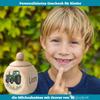 Geschenkissimo Wooden Tractor Milk Tooth Box for Boys, Personalized with Engraving view 2