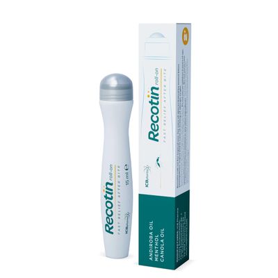RECOTIN Mosquito Bite Roll-On, 15 ml, 100% Natural Active Ingredient, for Children & Adults