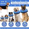 AYWTIUN Cat Cone Collar, Adjustable, Washable, Post-Surgery Recovery Cone for Small, Medium, and Large Dogs and Cats (Color: 1, Size: M) view 3
