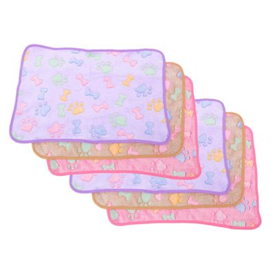 6-Pack Guinea Pig Blankets, Soft Warm Flannel Small Animal Blankets