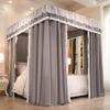 Princess Canopy Bed Net for Girls, Stainless Steel Four-Post Canopy Frame Curtains, California King view 3