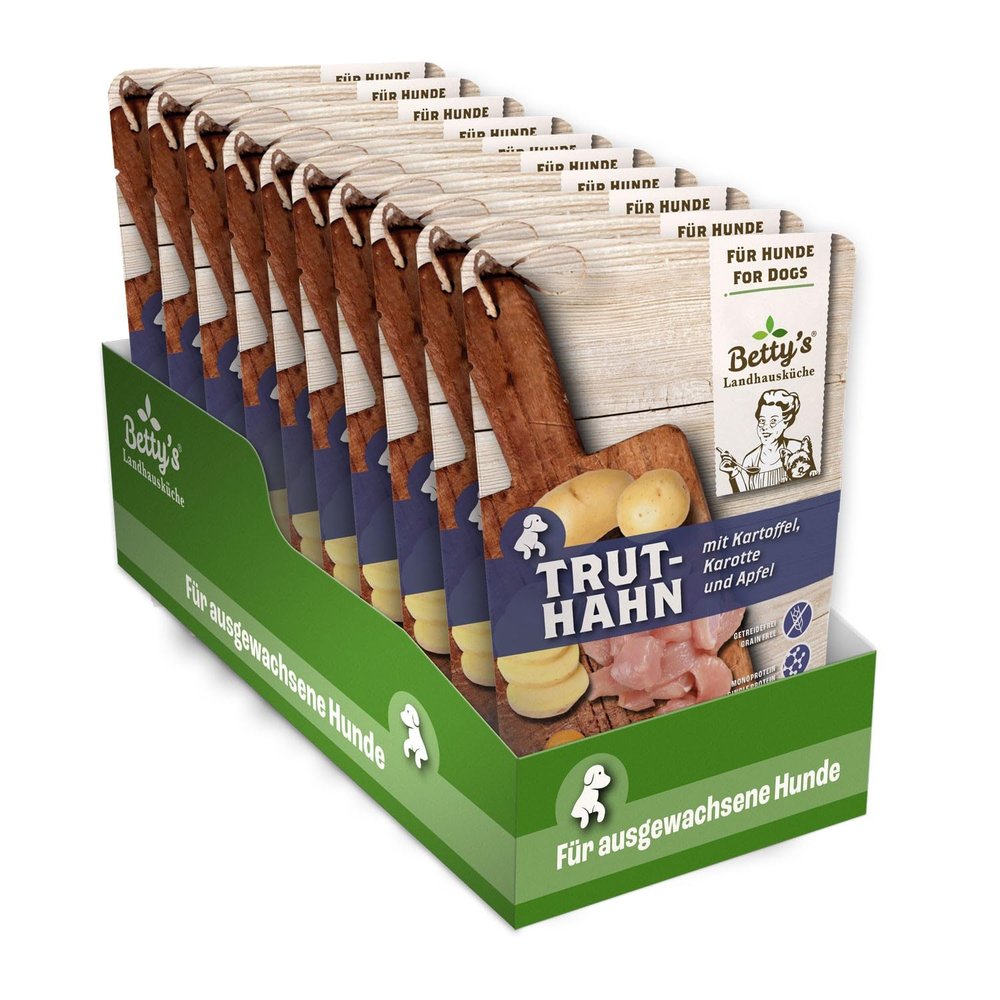 Betty's Landhausküche Fresh Pouch Turkey with Potato, 300 g x 10