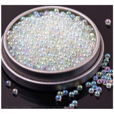 Wisafory 450g Micro Caviar Bubble Beads, 0.4–3mm Glass Beads for Nail Art, Jewelry Making and Epoxy Resin Crafts, 30#