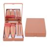 5-Piece Makeup Brush Set for Eyeshadow and Loose Setting Powder with Mirror view 4