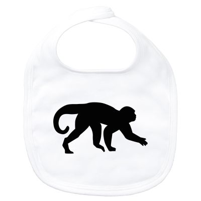 Huuraa Baby Bib, Monkey Silhouette Gift