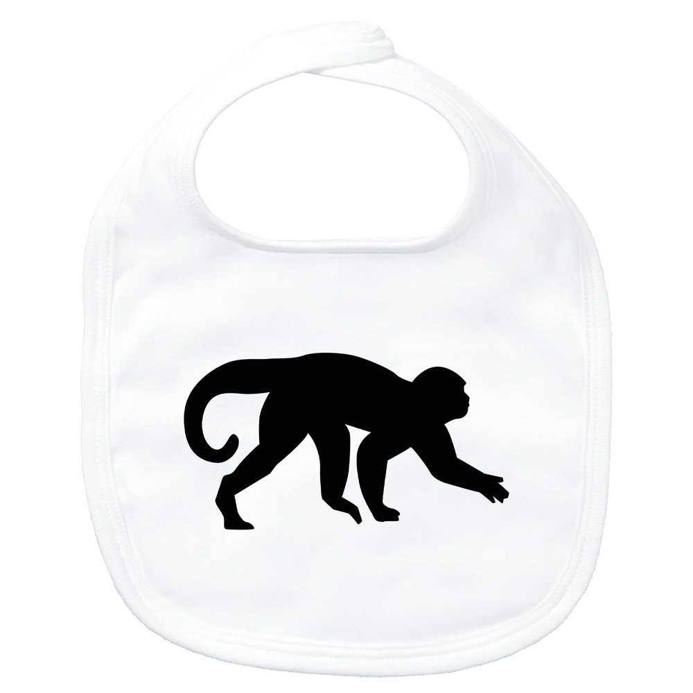 Huuraa Baby Bib, Monkey Silhouette Gift