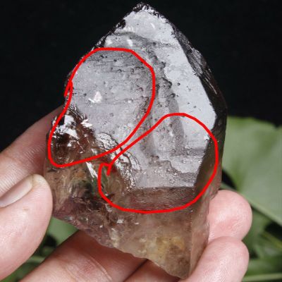 111.3 g Natural Smoky Skeleton Enhydro Purple Quartz Amethyst Specimen with Mica Stone