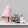 Hhaar Quick-Drying Hair Towel Turban, Soft, Waffle Rice White view 2