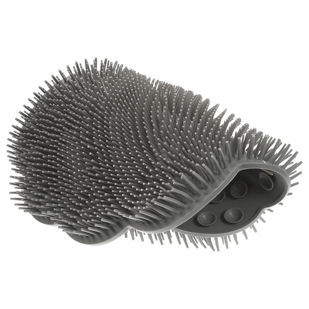 WOONEKY Silicone Back Scrubber with Suction Cups for Shower, Hands-Free Back and Foot Cleaner