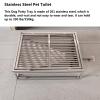 Dog Toilet for Large Dogs, Stainless Steel Indoor Pet Toilet with Wall, 95 x 60 cm view 2