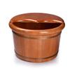 Natural Wood Foot Bath Bucket, Oak Soaking Tub with Lid view 1