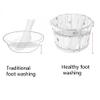 Natural Wood Foot Bath Bucket, Oak Soaking Tub with Lid view 4