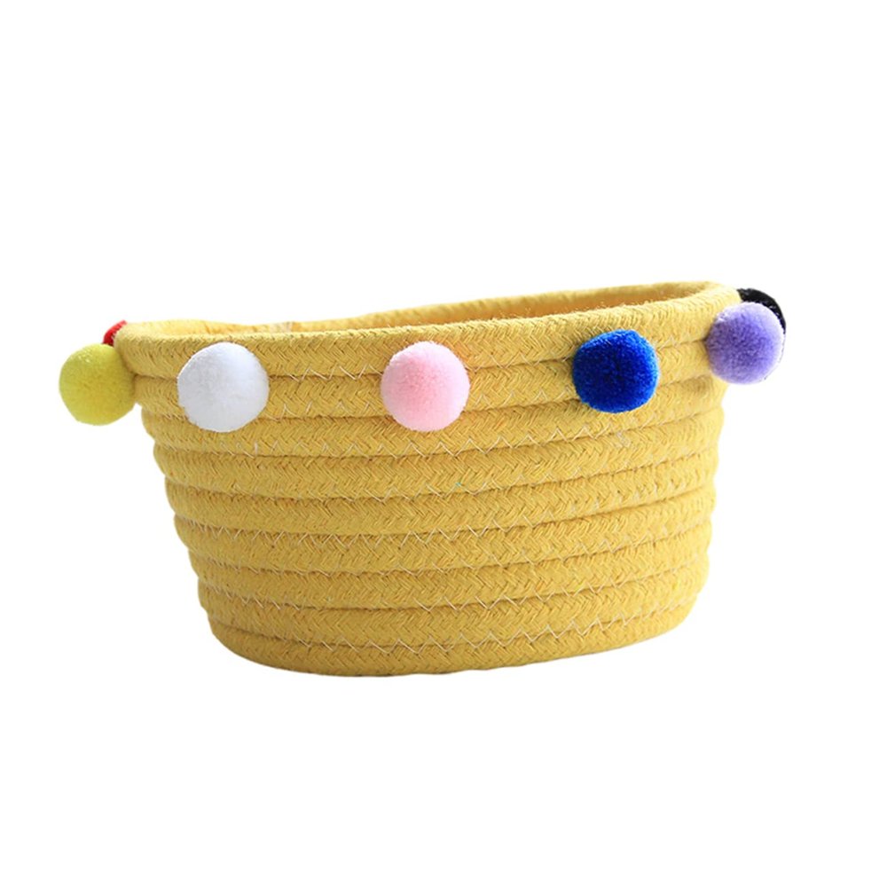 Ciieeo Storage Basket with Lid, Woven Cotton Rope Organizer