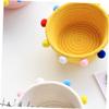 Ciieeo Storage Basket with Lid, Woven Cotton Rope Organizer view 3