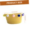 Ciieeo Storage Basket with Lid, Woven Cotton Rope Organizer view 4