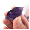 EKFBQBGW Natural Deep Purple Amethyst Crystal Point Tower Wand, 1 pc view 2