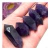 EKFBQBGW Natural Deep Purple Amethyst Crystal Point Tower Wand, 1 pc view 3