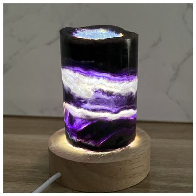 Natural Fluorite Decorative Lamp, Color No. 15