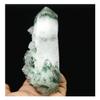 Green Tibetan Phantom Quartz Crystal Cluster, Feng Shui Stone, Decorative Ornament (700–800 g) view 3