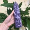 EKFBQBGW Natural Rough Purple Crystal Obelisk for Room Decor, 900–1000 g view 3
