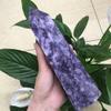 EKFBQBGW Natural Rough Purple Crystal Obelisk for Room Decor, 900–1000 g view 4