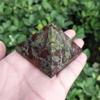 Natural Quartz Dragon Blood Stone Pyramid, 40–60 mm view 3