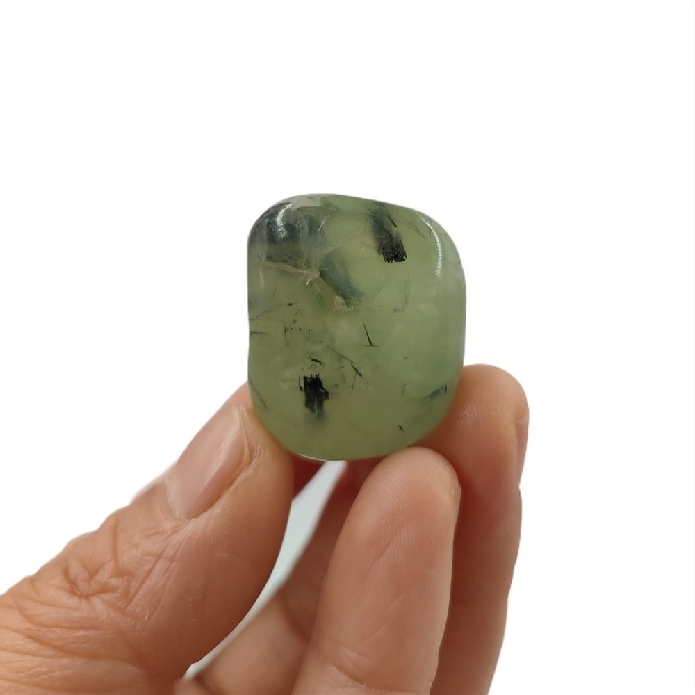 1pc Natural Prehnite Tumbled Stone Green Grape Quartz Crystal Gemstone