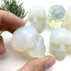 Handcrafted Natural Opal Quartz Skull Crystal Decor view 4