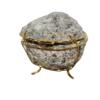 Handmade Natural Agate Geode Jewelry Box with Quartz Cluster view 2