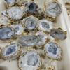 Handmade Natural Agate Geode Jewelry Box with Quartz Cluster view 4
