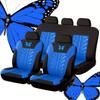 BRZUIL 9-Piece Seat Cover Set, Compatible with Nissan Pathfinder, Front and Rear Seat Covers Included, 5-Blue view 1