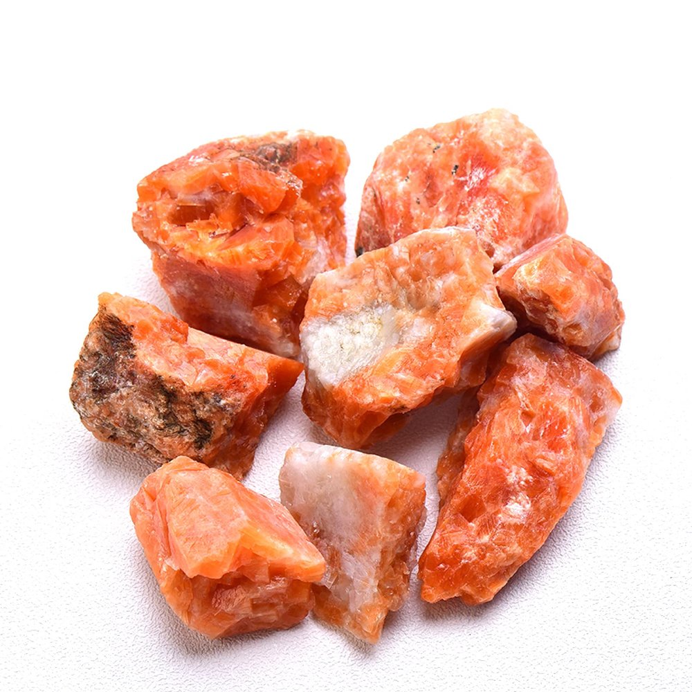 EKFBQBGW Natural Crystal Quartz Mineral Specimens, Amethyst and Rose Quartz, Irregular Rough Stones, Yellow, 100 g (Color: Sunstone, Size: One Size)