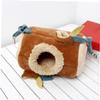 Yardwe Warm Hammock for Hamsters and Parrots, Brown Fabric view 3