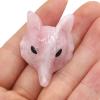Natural Stone Wolf Head Pendant, 1 pc view 4