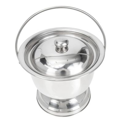 Portable Stainless Steel Urinal with Lid and Handle for Seniors and Children