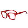 NEW VISION Reading Glasses NV3856, Oversized Square Vintage Frame, Red, +3.5 Diopters view 1