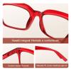 NEW VISION Reading Glasses NV3856, Oversized Square Vintage Frame, Red, +3.5 Diopters view 4